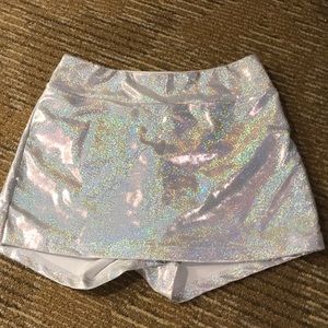Sparkly silver skort